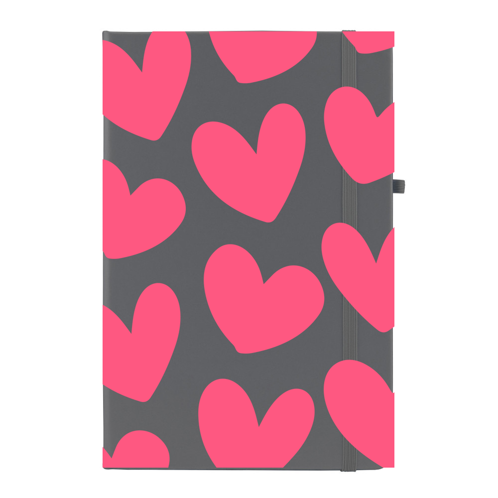 Love Hearts Personalised Soft Feel Notebook - Image 5