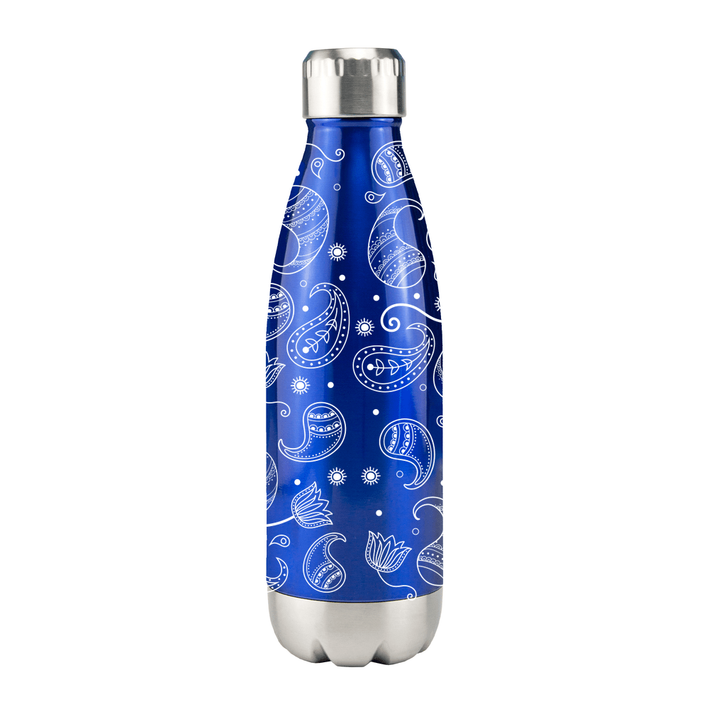 Paisley Metal Bottle with Silver Trim - Image 3