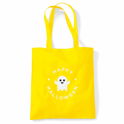 Happy Halloween Ghost Personalised Cotton Tote Bag - Image 36