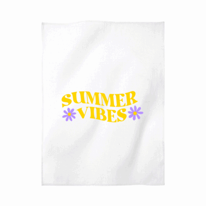 Summer Vibes Personalised Tea Towel