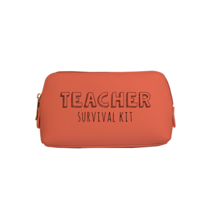 Teacher Survival Kit Personalised Leather Look Mini Accessory Bag - Image 9