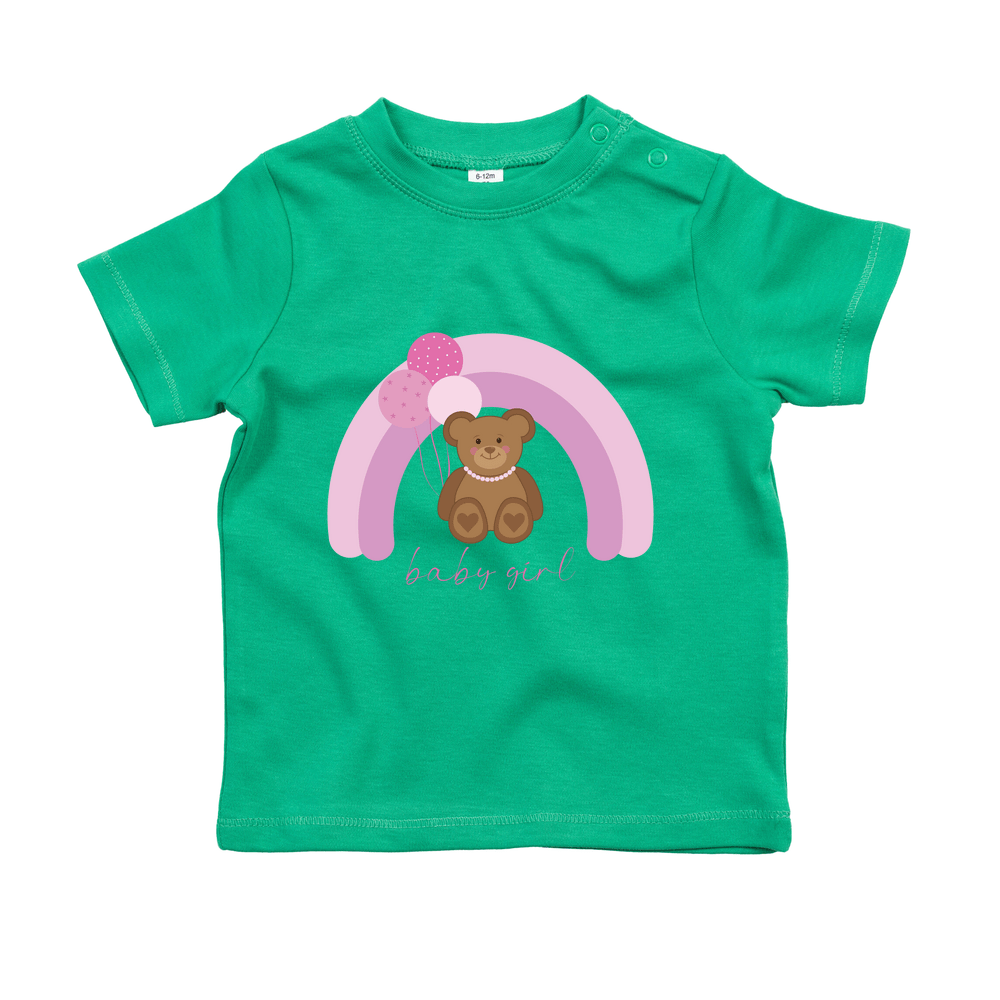 Baby Girl Personalised Teddy Bear Baby/Toddler T-Shirt - Image 6