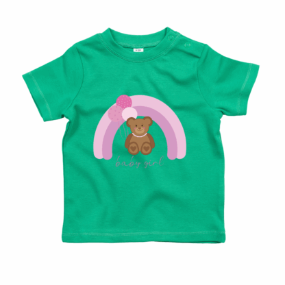 Baby Girl Personalised Teddy Bear Baby/Toddler T-Shirt - Image 6
