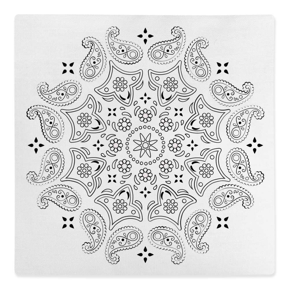 Paisley Mandala Canvas Cushion - Image 2