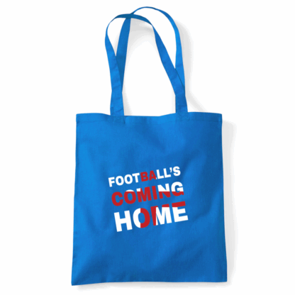 Football's Coming Home Coloured Cotton Tote Bag - Image 8