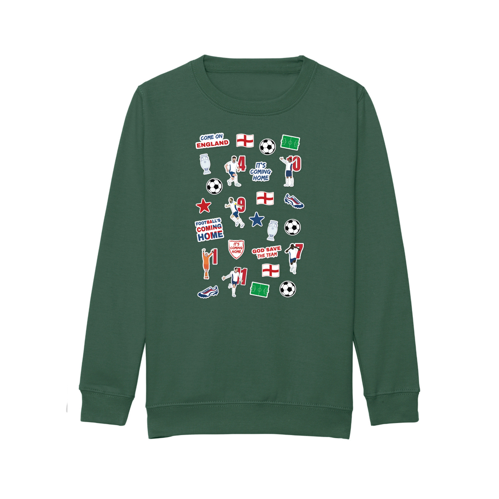 England Collage Kids Sweatshirt - Image 18
