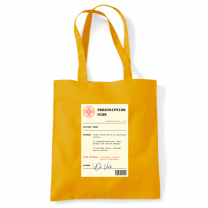 Wine Prescription Personalised Tote Bag - Image 34