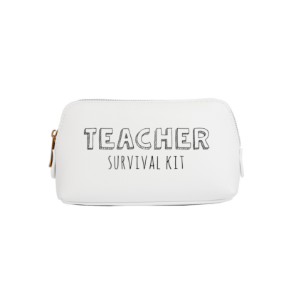 Teacher Survival Kit Personalised Leather Look Mini Accessory Bag - Image 6