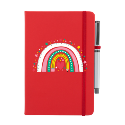 Stationery Rainbow Personalised Notebook with Pen - Image 4