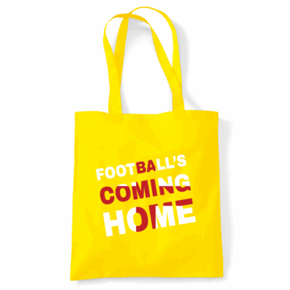 Football's Coming Home Coloured Cotton Tote Bag - Image 24