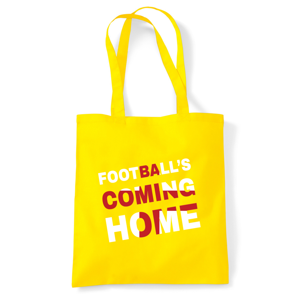Football's Coming Home Coloured Cotton Tote Bag - Image 24
