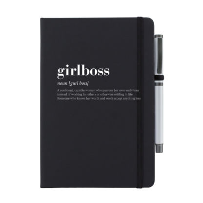 Girlboss Personalised Notebook with Pen - Image 11