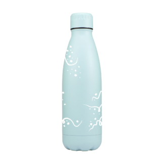 Abstract Dots & Lines Metal Bottle
