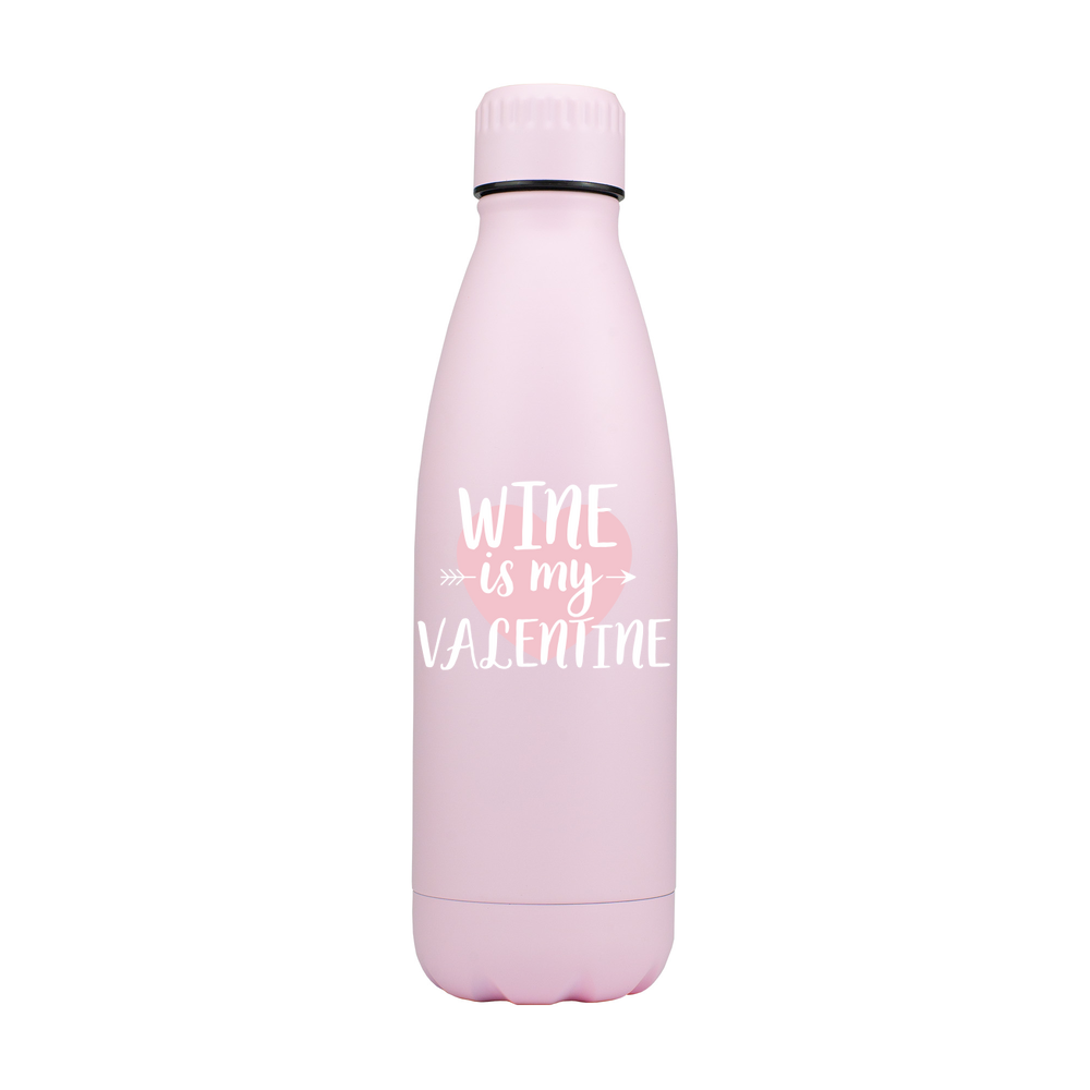 Wine is my Valentine Personalised Metal Bottle - Image 4