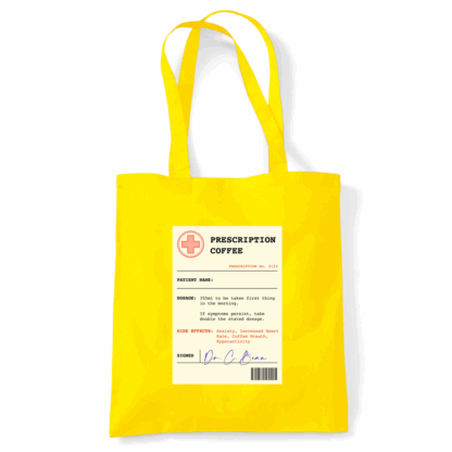 Coffee Prescription Personalised Tote Bag - Image 35
