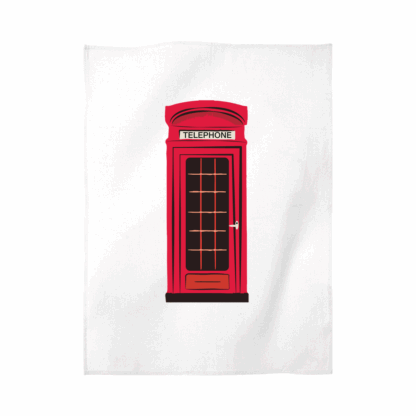 Telephone Box Personalised Tea Towel