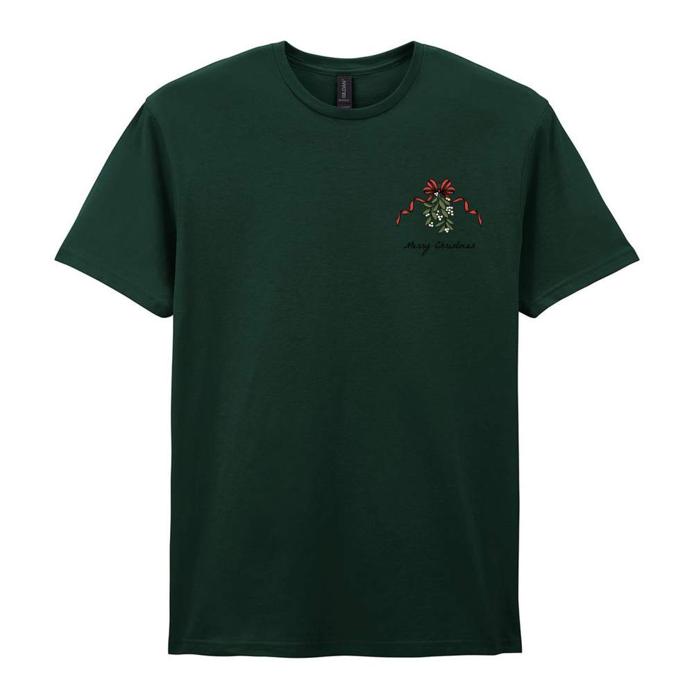 Merry Christmas Mistletoe Cotton T-Shirt - Image 39