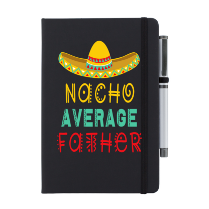 Nacho Average Father Personalised Notebook with Pen - Image 4
