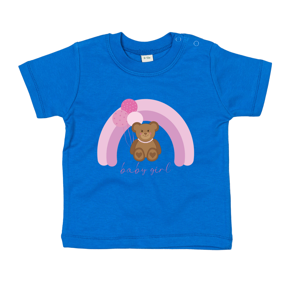 Baby Girl Personalised Teddy Bear Baby/Toddler T-Shirt - Image 9