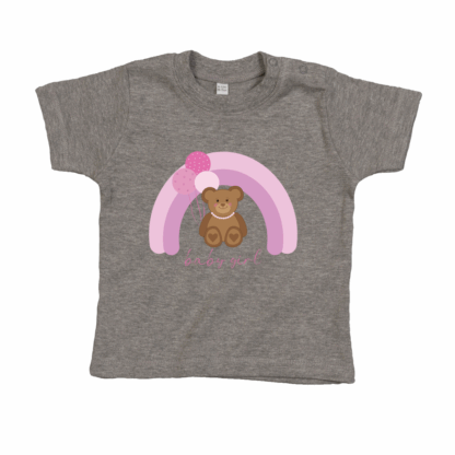Baby Girl Personalised Teddy Bear Baby/Toddler T-Shirt - Image 11