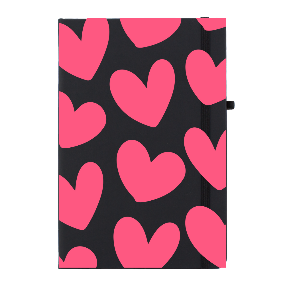 Love Hearts Personalised Soft Feel Notebook - Image 3