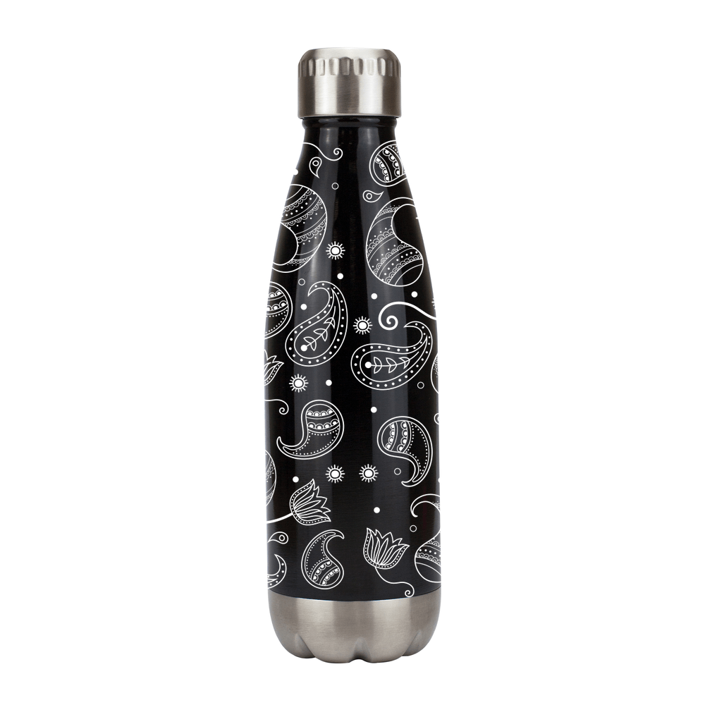 Paisley Metal Bottle with Silver Trim - Image 2