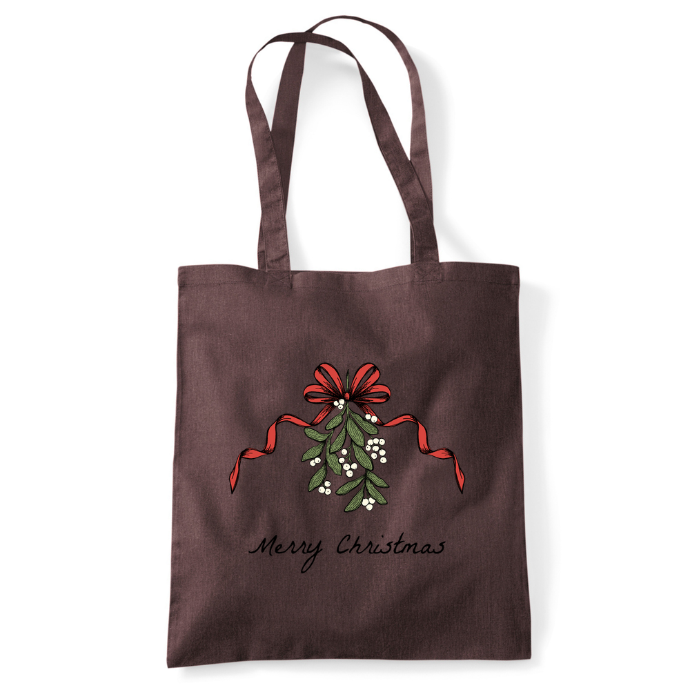 Merry Christmas Mistletoe Tote Bag - Image 48