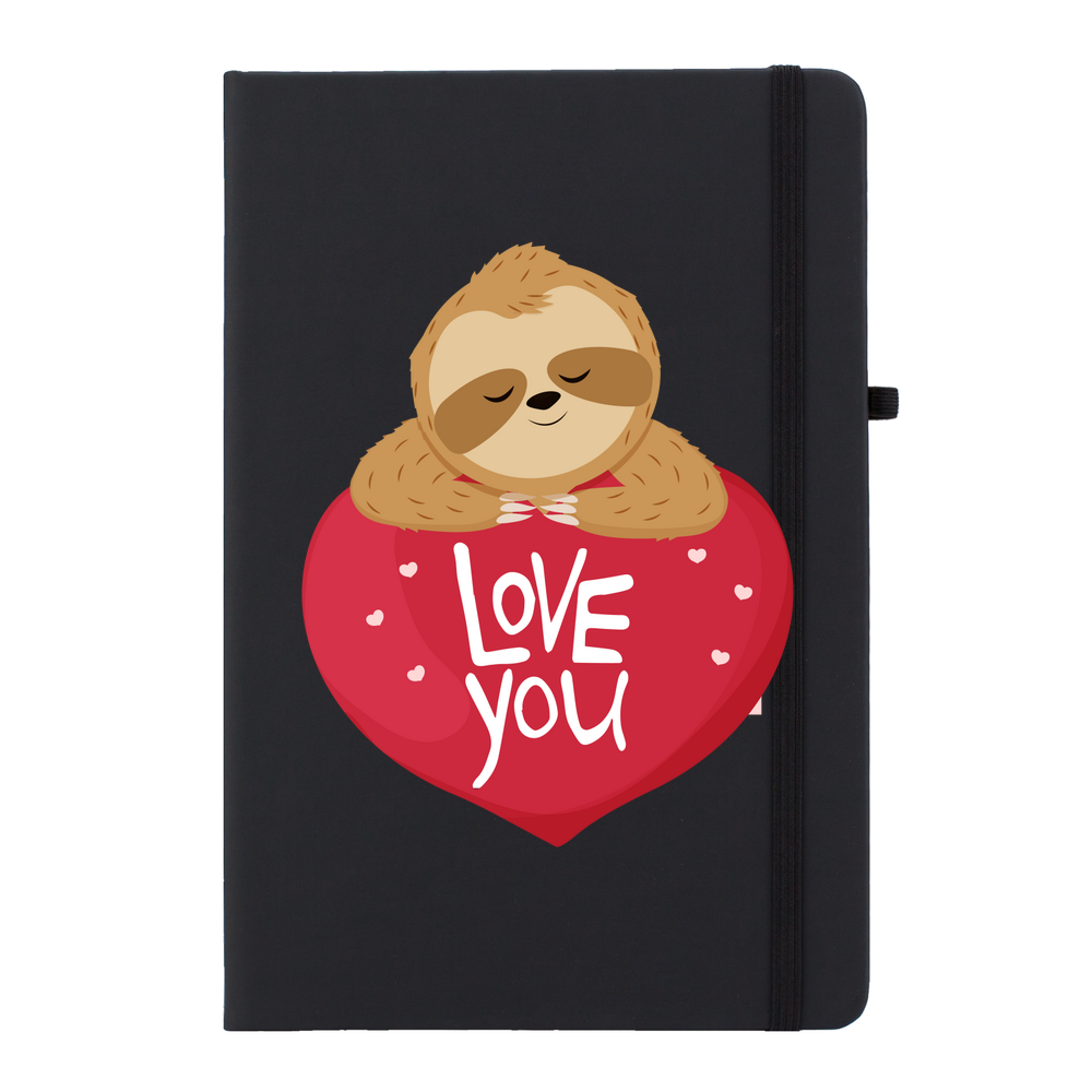 Sloth Love You Personalised Soft Feel Notebook - Image 3