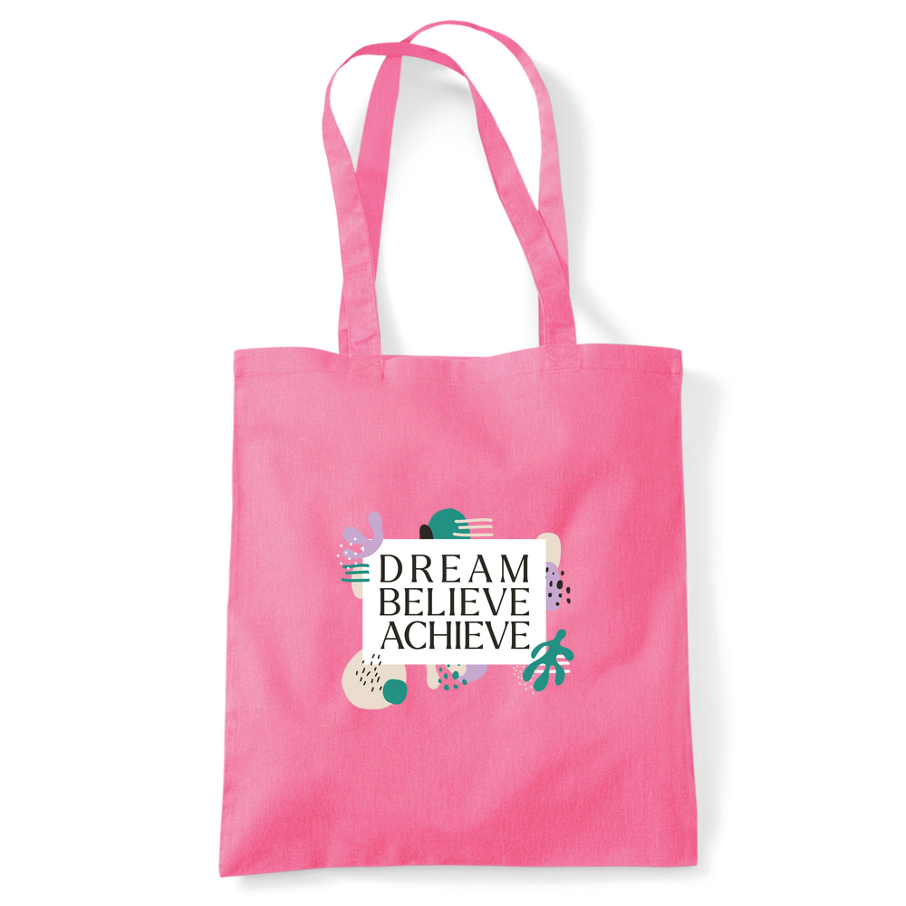 Dream Believe Achieve Tote Bag - Image 13
