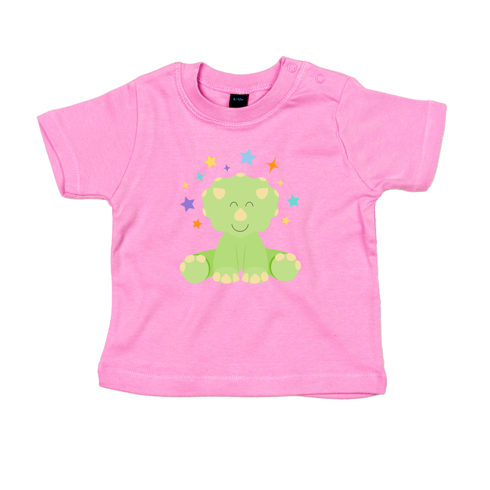 Cute Dinosaur Personalised Baby/Toddler T-Shirt - Image 3