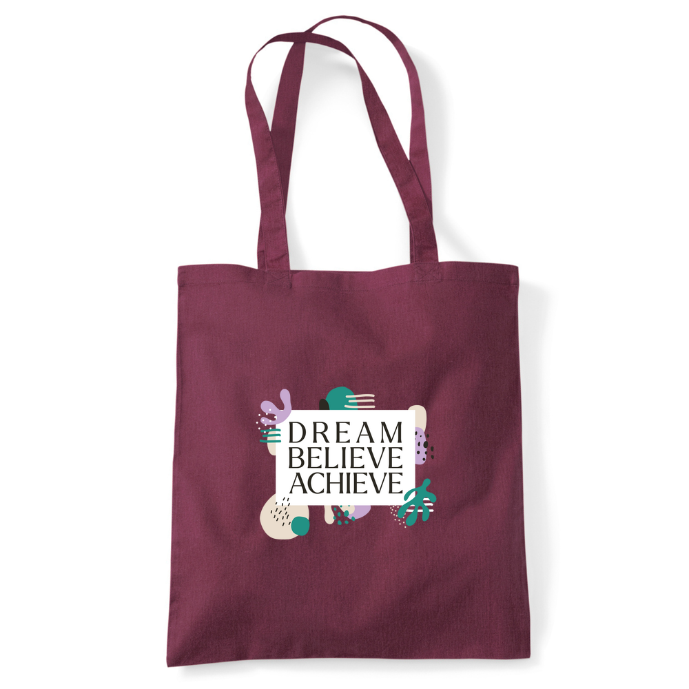 Dream Believe Achieve Tote Bag - Image 31