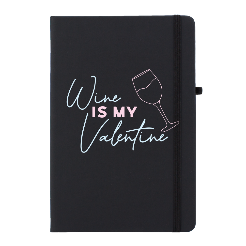 Wine Is My Valentine Personalised Soft Feel Notebook - Image 3