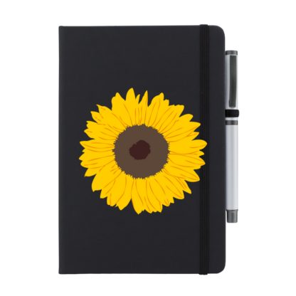 Sunflower Personalised Notebook with Pen - Image 3