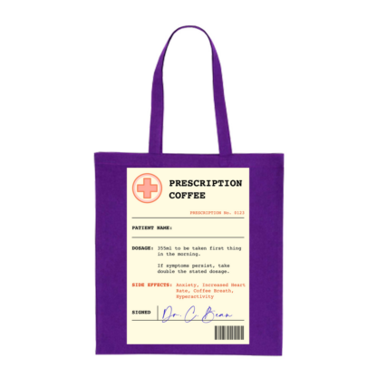 Coffee Prescription Personalised Tote Bag - Image 11