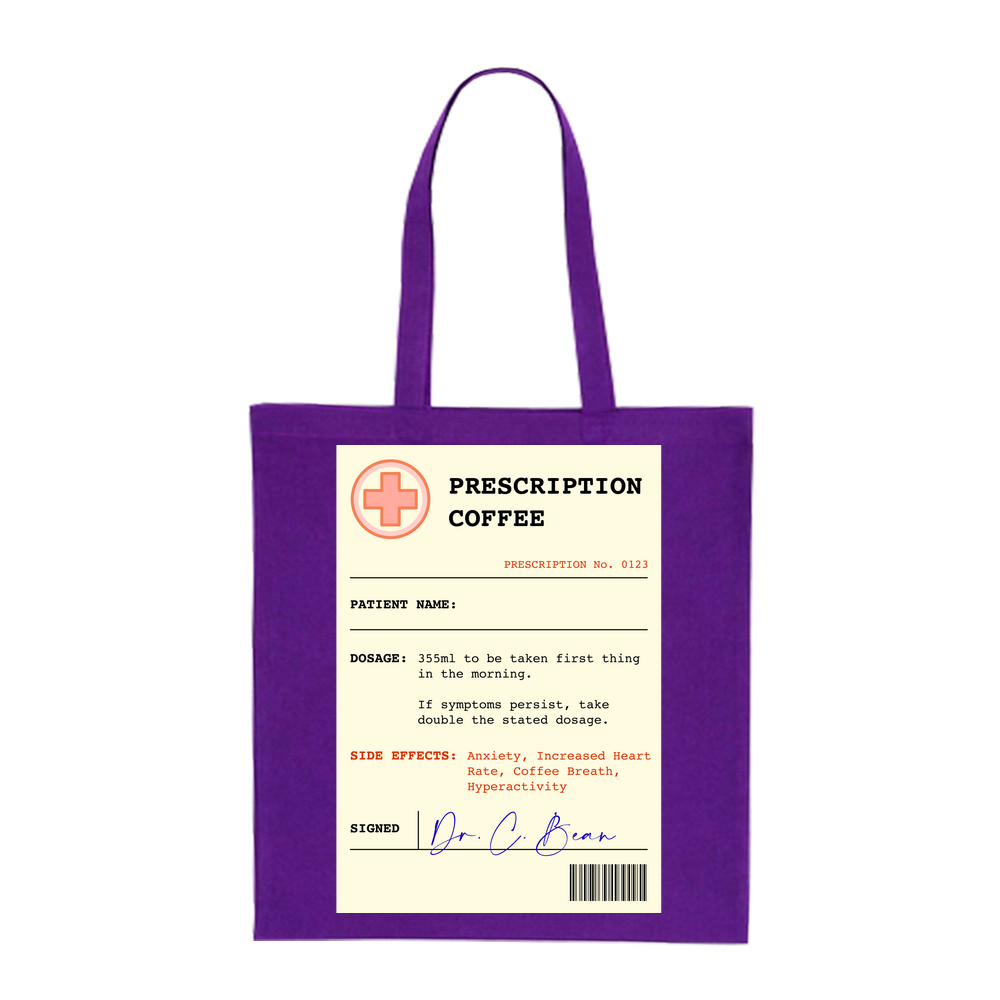 Coffee Prescription Personalised Tote Bag - Image 11