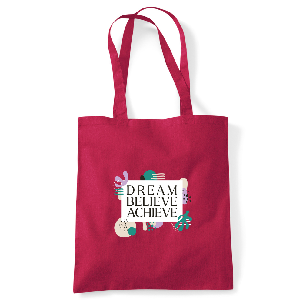 Dream Believe Achieve Tote Bag - Image 32
