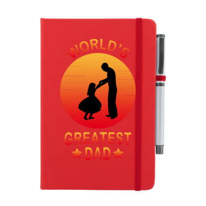 World's Greatest Dad Personalised Notebook with Pen - Image 8