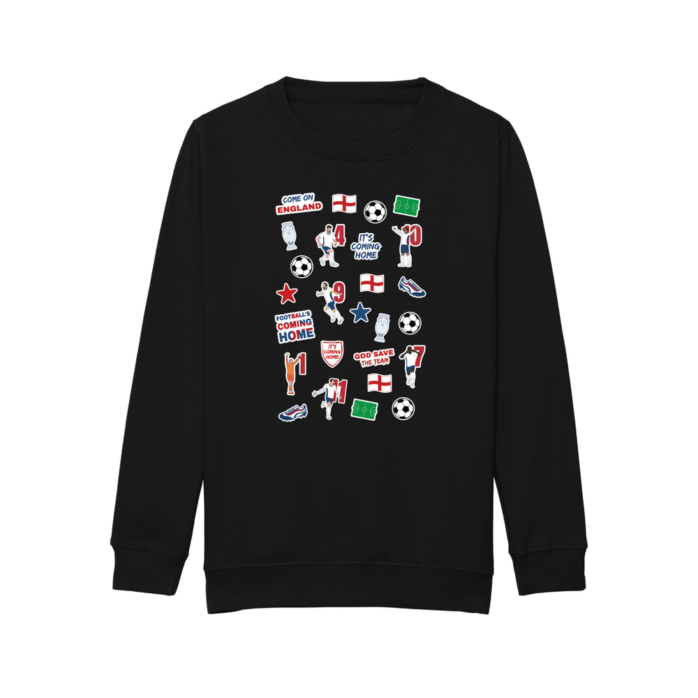 England Collage Kids Sweatshirt - Image 6