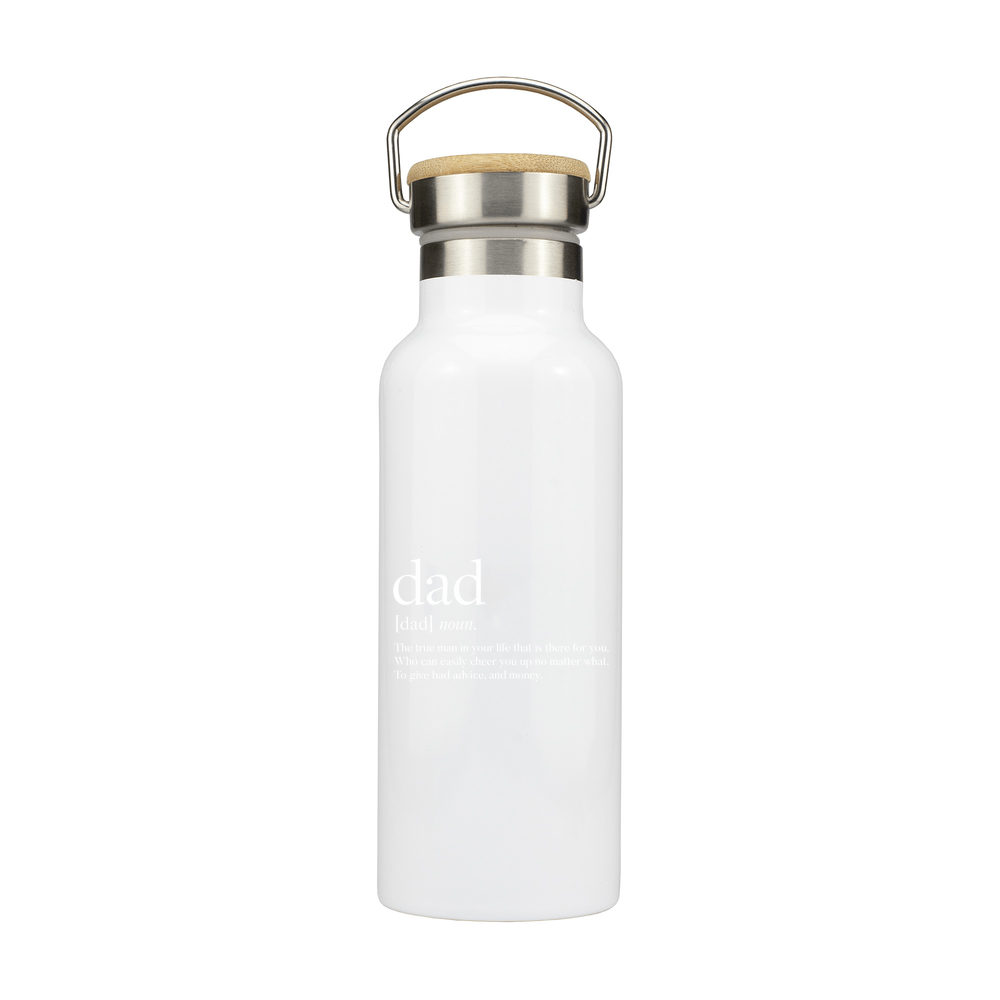 Dad Personalised Metal Bottle with Bamboo Lid - Image 3