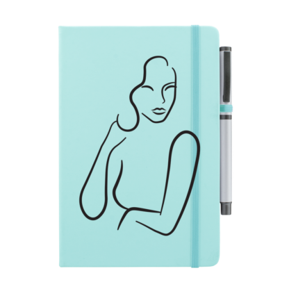 Lady Outlined Personalised Notebook with Pen - Image 14