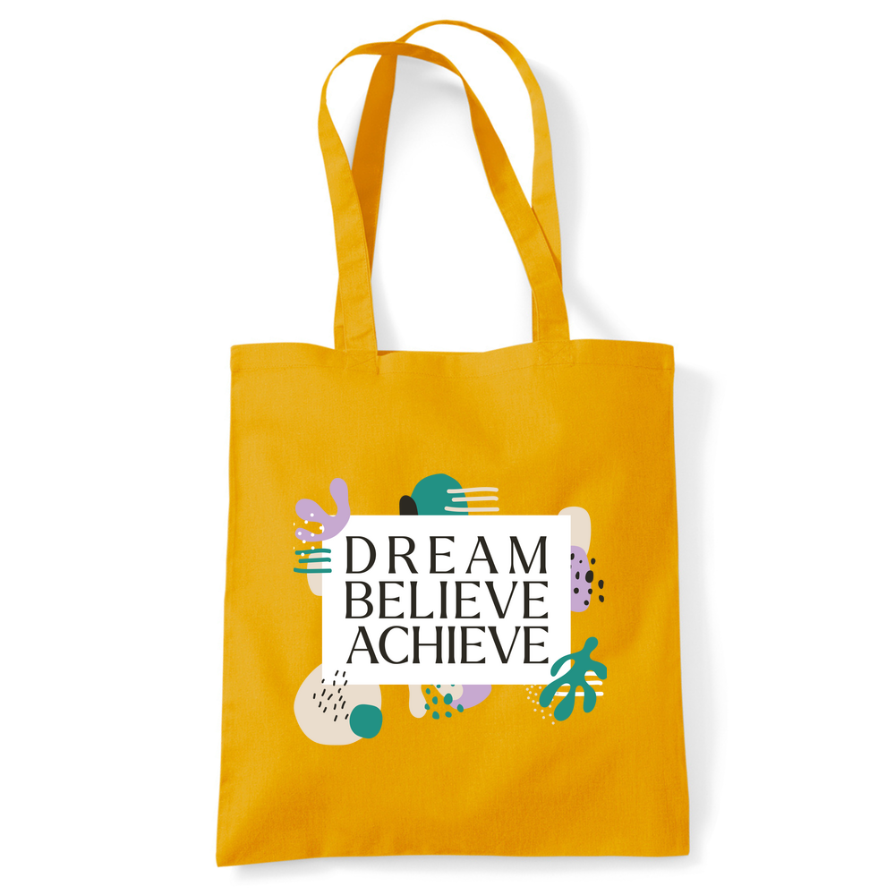 Dream Believe Achieve Tote Bag - Image 34