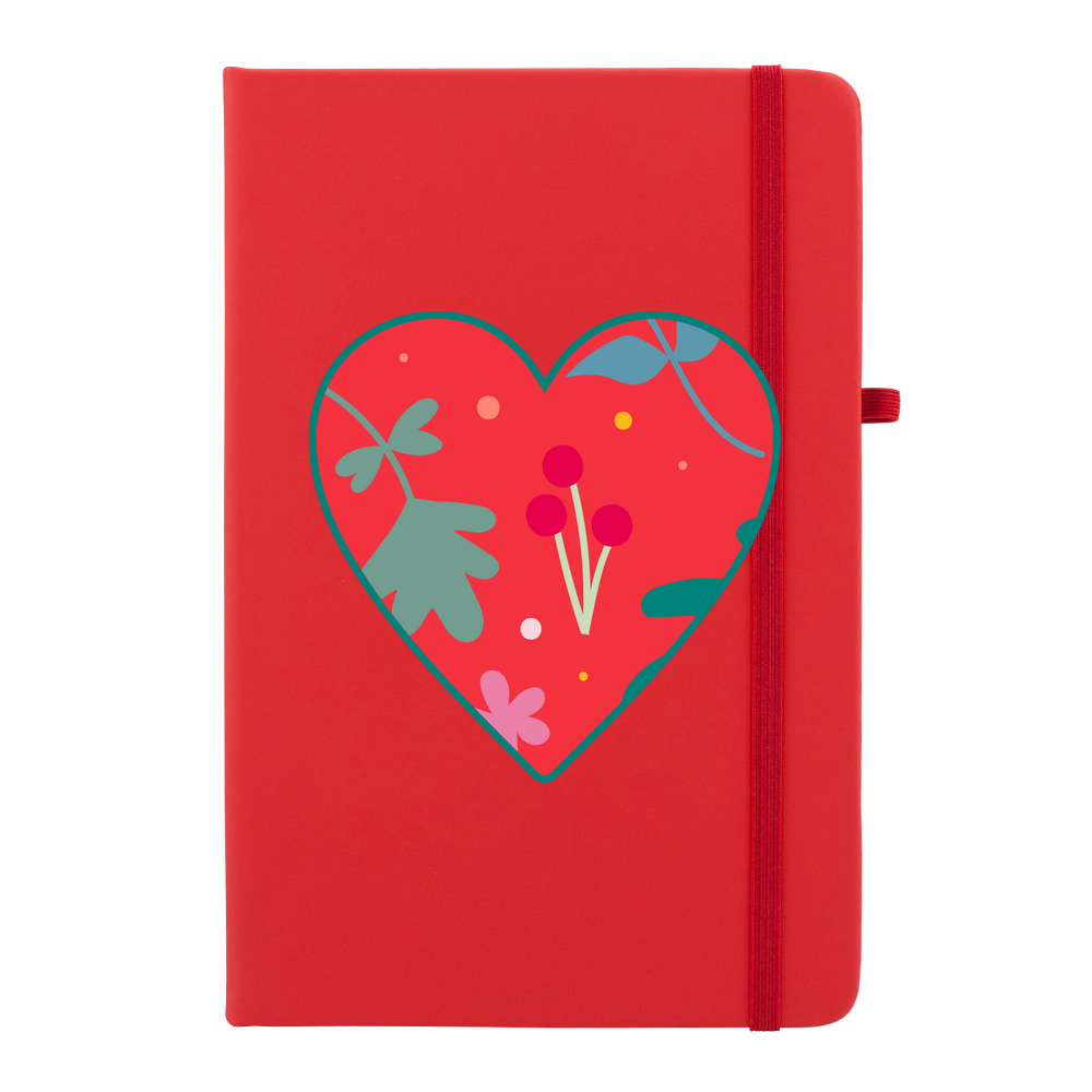 Floral Heart Personalised Soft Feel Notebook - Image 7