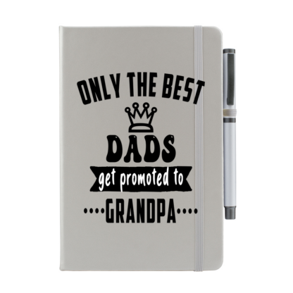 Only The Best Dads Get Promoted to Grandpa Notebook with Pen - Image 5