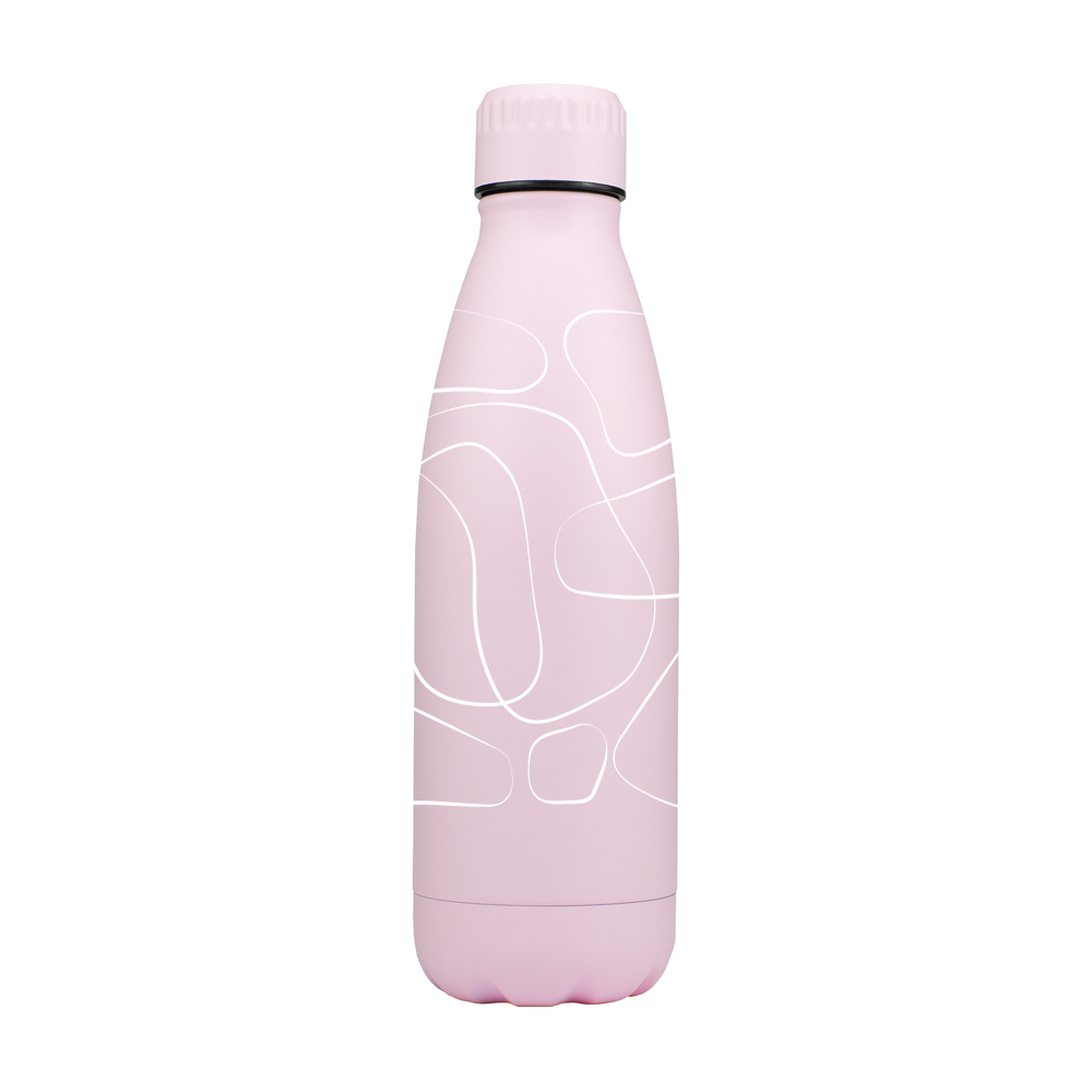 Abstract Lines Personalised Metal Bottle - Image 2
