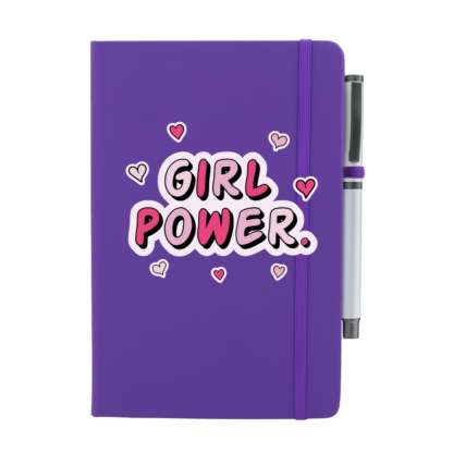 Girl Power Personalised Notebook with Pen - Image 3