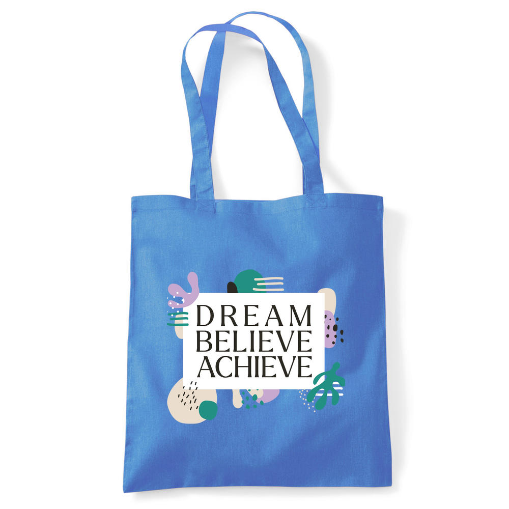 Dream Believe Achieve Tote Bag - Image 21