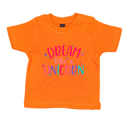 Dream Like A Unicorn Personalised Baby/Toddler T-Shirt - Image 8