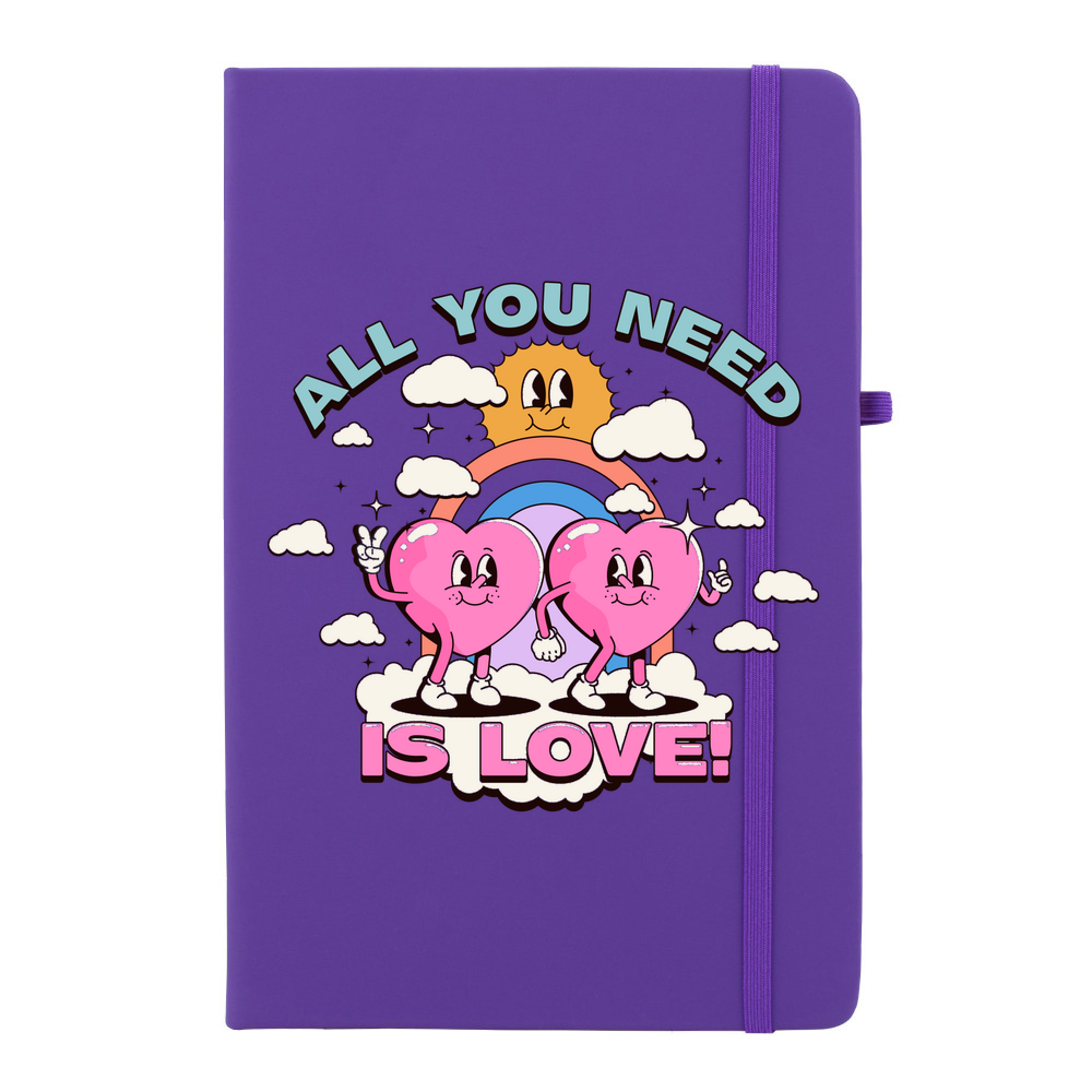 All You Need Is Love Personalised Soft Feel Notebook - Image 8