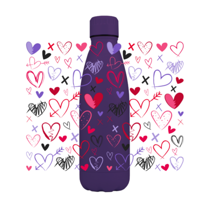 Heart Scribbles Metal Bottle - Image 6