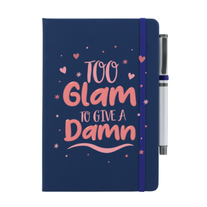 Too Glam To Give A Damn Personalised Notebook with Pen - Image 6